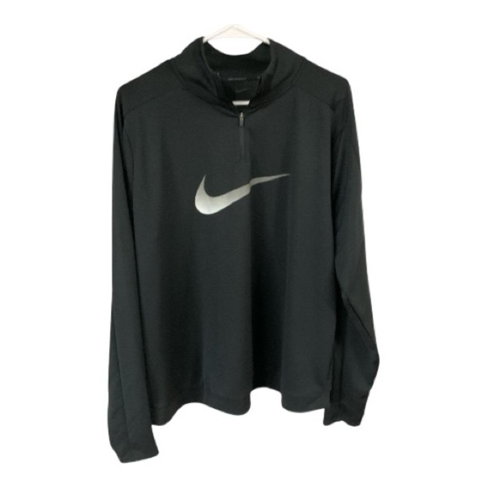 Nike Black Cowl Neck Sweater with Silver Swoosh